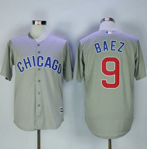 Cubs #9 Javier Baez Grey New Cool Base Stitched MLB Jersey